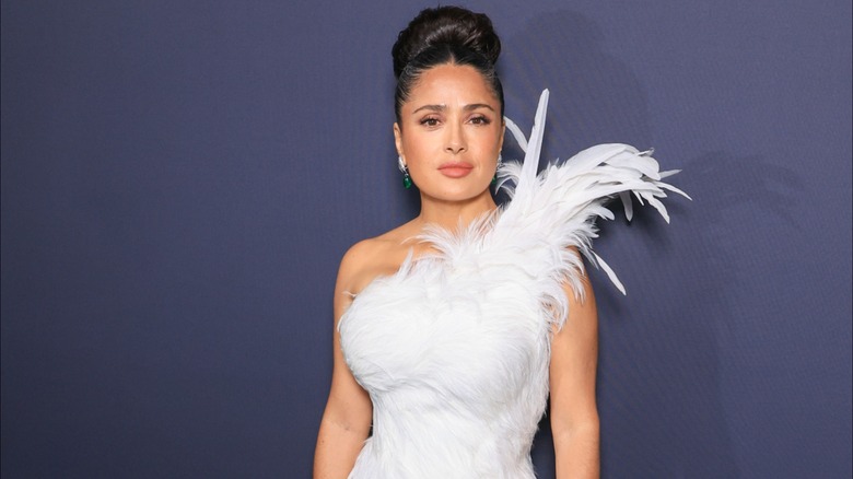 Salma Hayek at the 2026 Kering Women in Motion Awars during the 79th annual Cannes Film Festival in France in May 2026