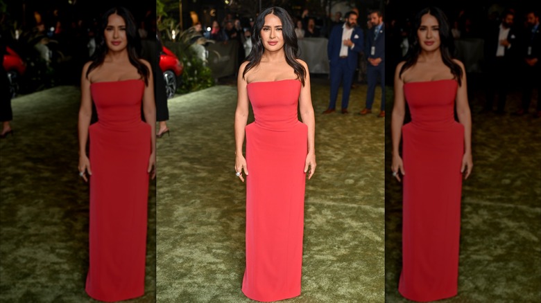 Salma Hayek arrives to the 14th annual WSJ Magazines Innovator Awards at Museum of Modern Art in New York City in October 2024