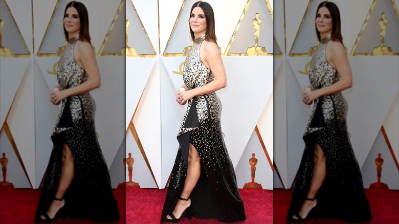 Sandra Bullock at the 2018 Oscars red carpet