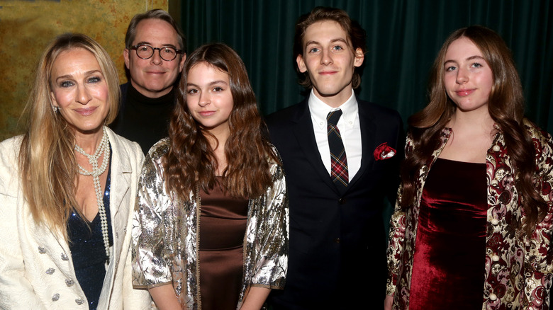 Sarah Jessica Parker with her husband and children.