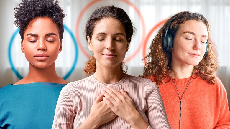 Three woman in a relaxed state