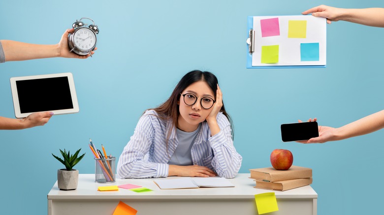 Woman stressed out