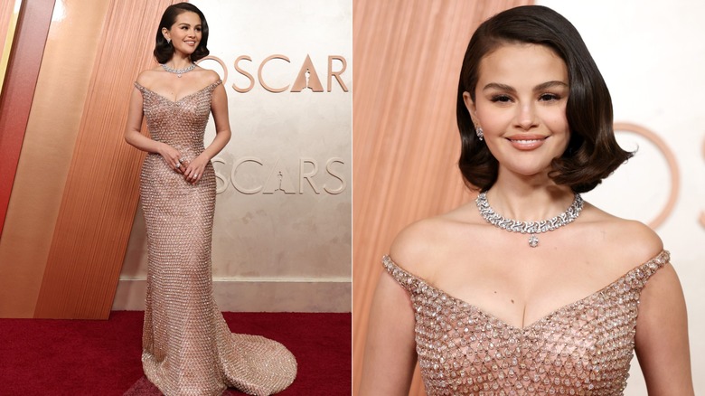 Selena Gomez wearing a custom Ralph Lauren gown at the 2025 Academy Awards