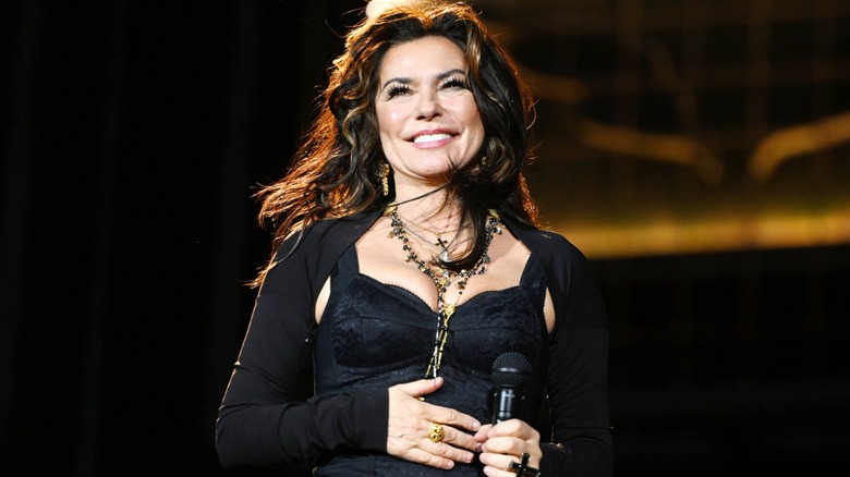 Shania Twain performs during BST Hyde Park in London in July 2026