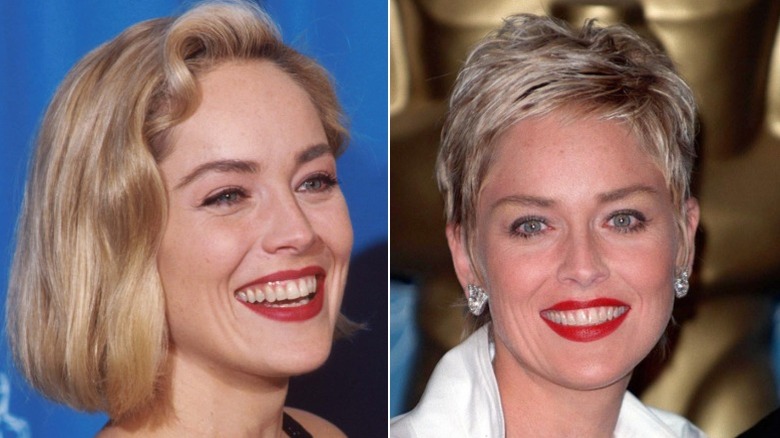 Sharon Stone shows off a bob and her signature pixie