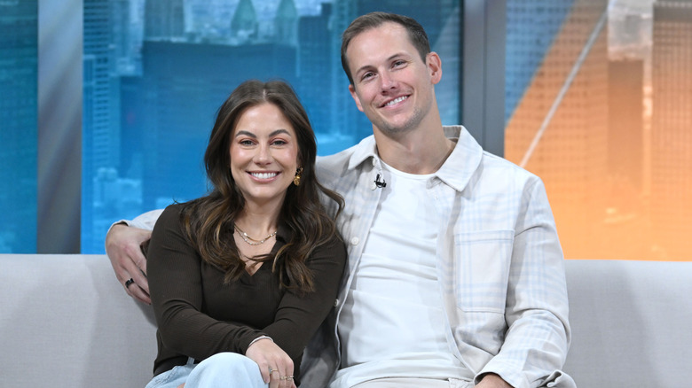 Shawn Johnson East and Andrew East are seen during a segment of "Good Day New York" on November 19, 2025 in New York City.