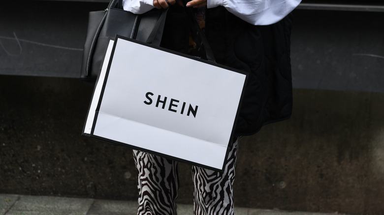 customer holding a Shein bag