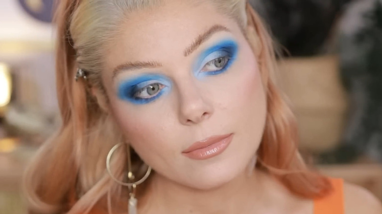Angelica Nyqvist wearing blue eyeshadow