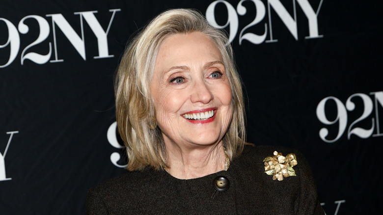Hillary Clinton attends "Locker Room Talk And Gutsy Women" at 92NY on October 28, 2025 in New York City