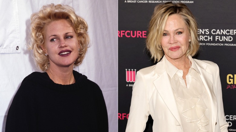 Side-by-side photos of Melanie Griffith from 1995 and 2024