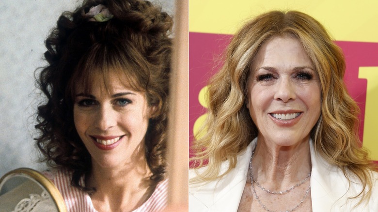 Side-by-side photos of Rita Wilson from 1995 to 2026