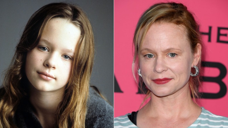 Side-by-side photos of Thora Birch from 1996 and 2026