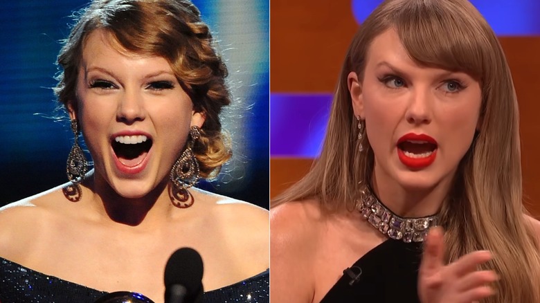 Taylor Swift in 2010 and 2025