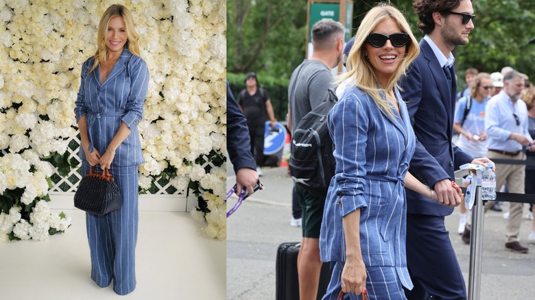 Sienna Miller on day seven of the Wimbledon Tennis Championships in London in July 2023