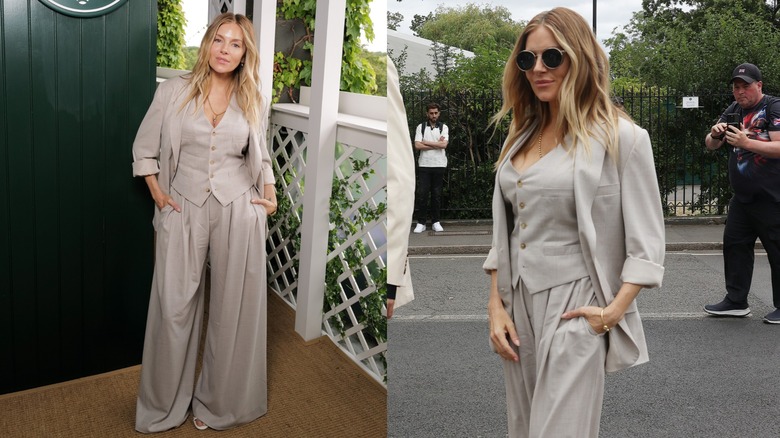 Sienna Miller at in the Ralph Lauren suite on day six of the Wimbledon Tennis Championships in London in July 2026