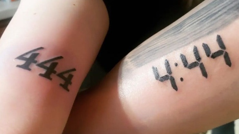angel number tattoo