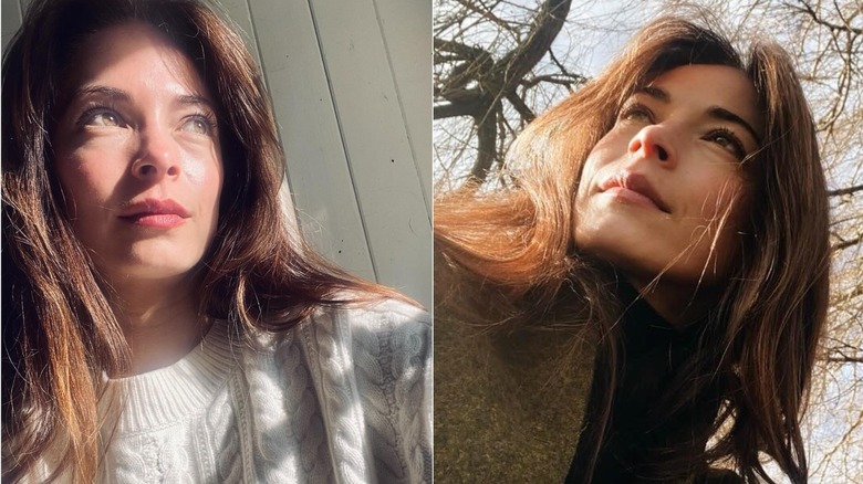 Side by side: Two Kristin Kreuk selfies