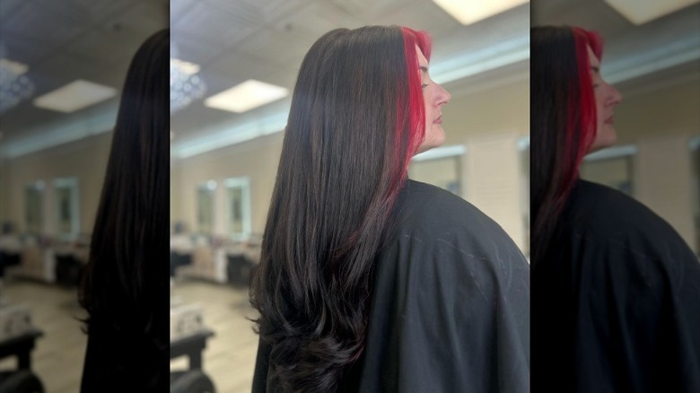 Ashy brown hair with money piece