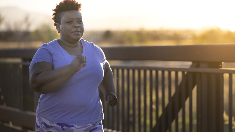 Woman running in active wear