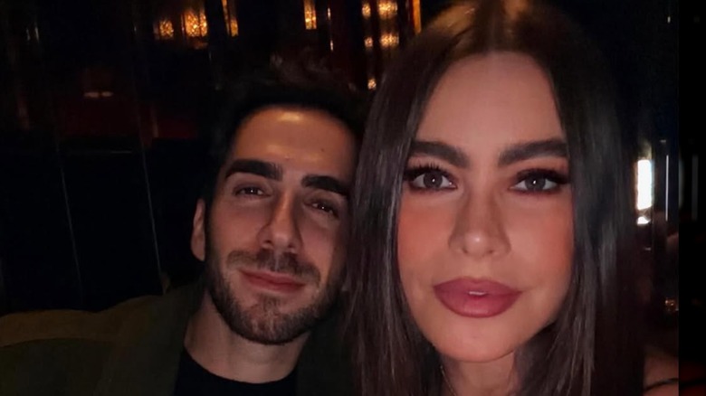 Sofía Vergara taking a selfie with boyfriend Douglas Chabbott
