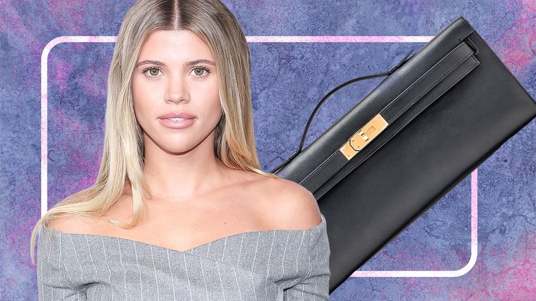 Sofia Richie Grainge with Hermès Kelly Cut Clutch