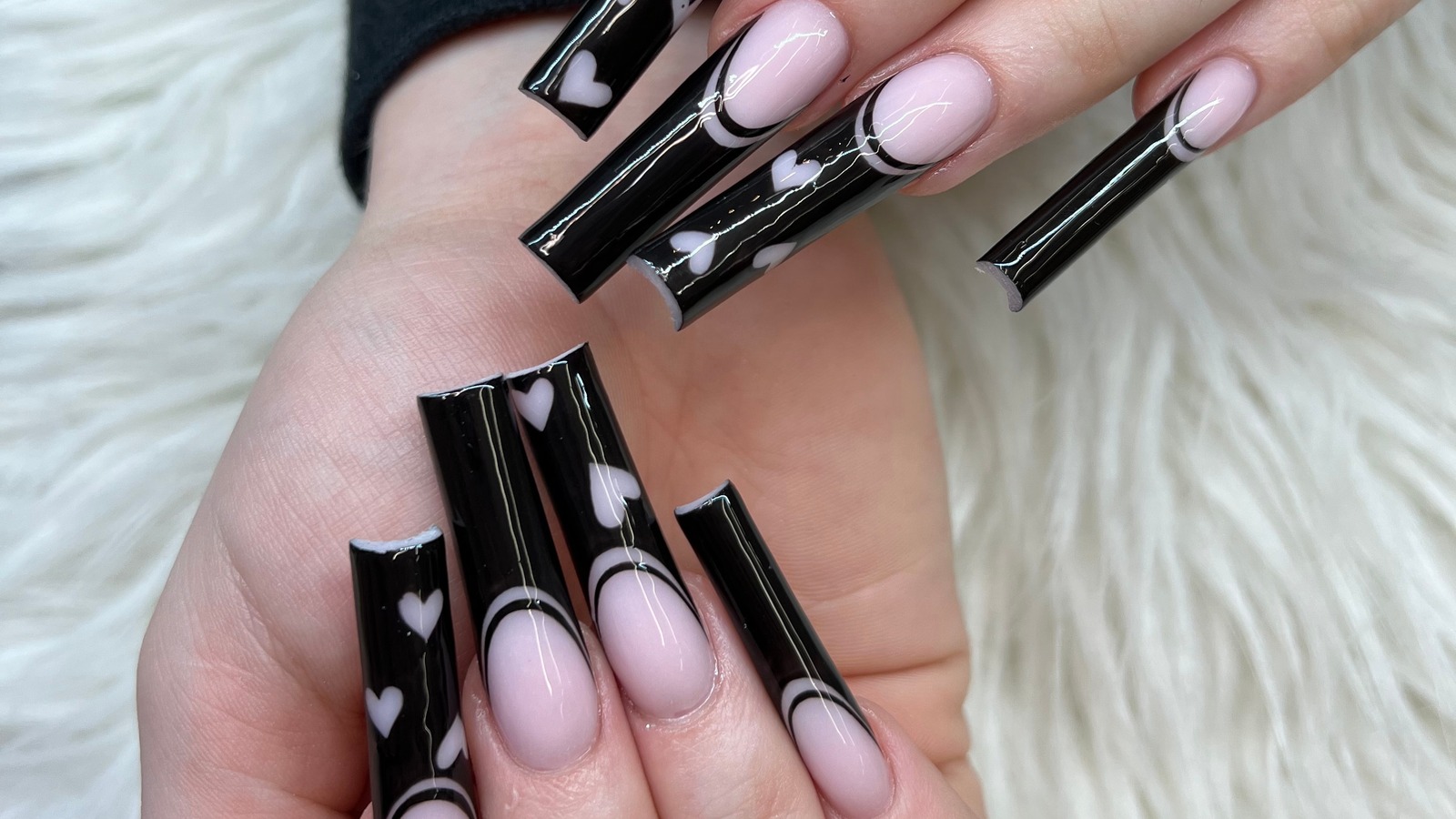 Soft Girl Who? Embrace Your Emo Side With The Black French Manicure Trend