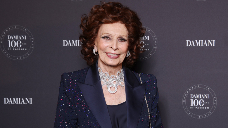 Sophia Loren smiling at a Damiani's event in 2024