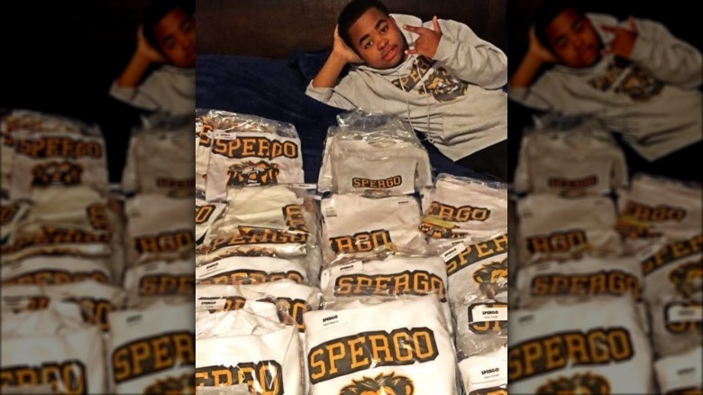 SPERGO founder with merchandise, circa 2024