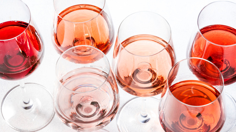 Various rosé wines 
