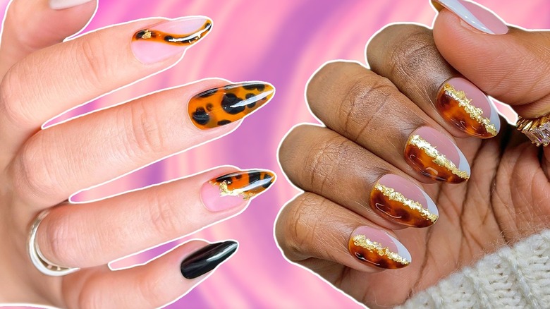 Split tortoise shell manicure