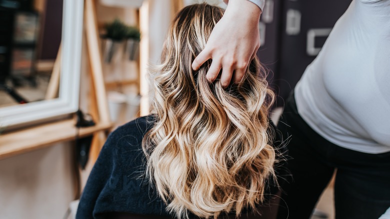 Woman with fresh highlights