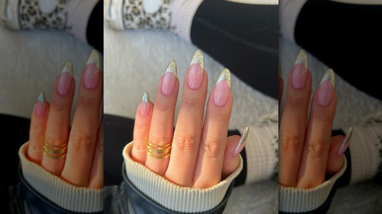 gold French tip