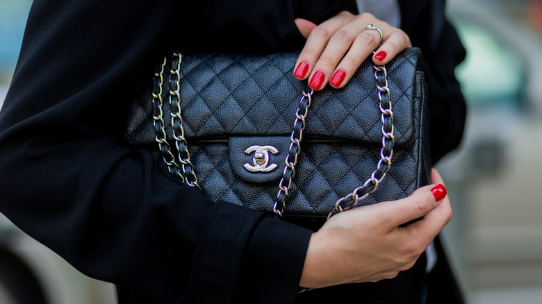 short red-colored nails