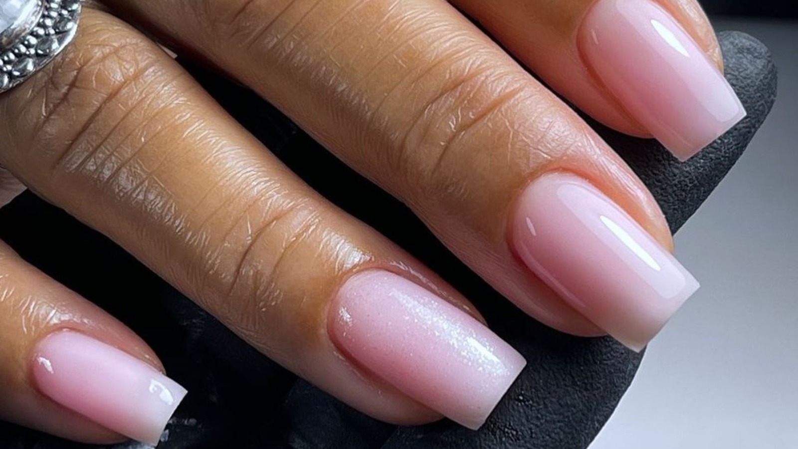 Milky clearance pink nails
