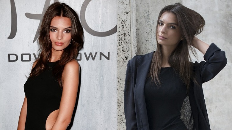Emily Ratajkowski in black