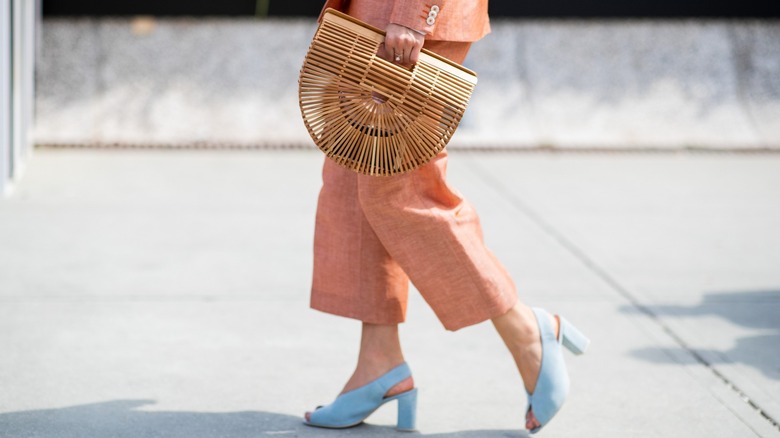 Person wearing summery linen pants