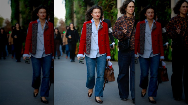 Chloe Malle on the streets of Paris.