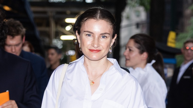Chloe Malle leaving a fashion show in May 2026.