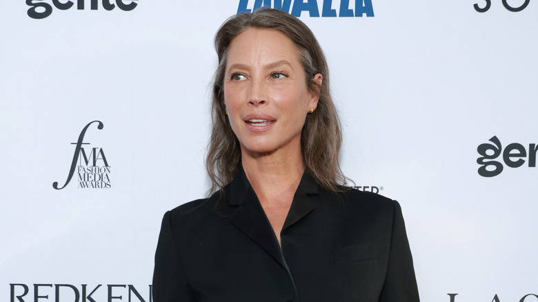 Christie Turlington wearing a black blazer