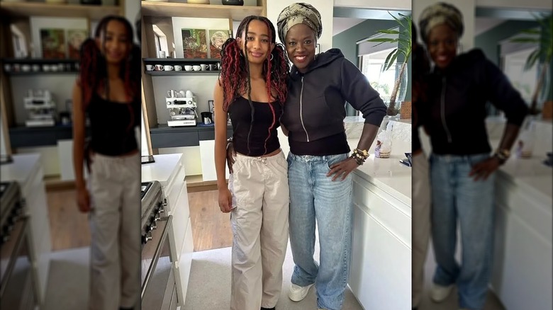 Viola Davis poses with daughter Genesis.