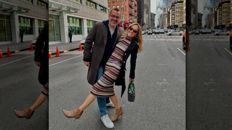 Shane Farley dips girlfriend Giada De Laurentiis on the street in New York
