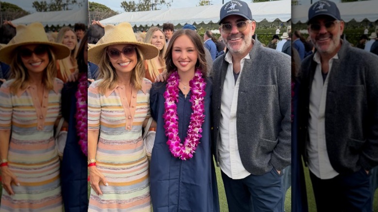 Giada De Laurentiis, daughter Jade, and Shane Farley at her high school graduation
