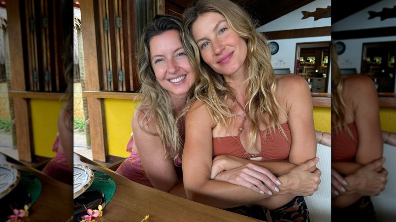 Pati and Gisele Bündchen embrace