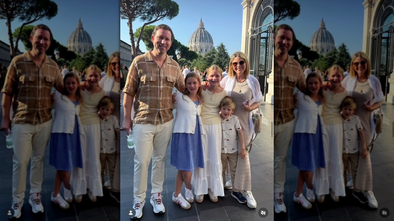 Jenna Bush Hager with her family in Rome, Italy.