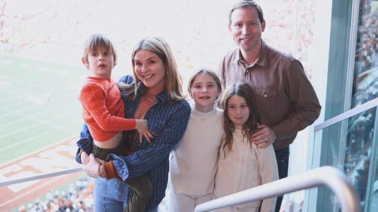 Jenna Bush Hager and her family at a Texas Longhorns game.
