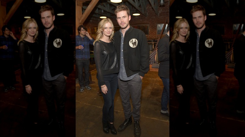 Sara Paxton hugs Zach Cregger