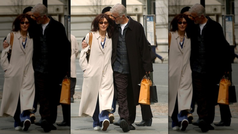 Ted Danson and wife Mary Steenburgen on Madison Avenue April 10, 2003 in New York City