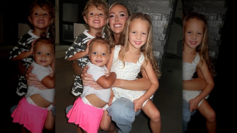 Brittany Mahomes with children Bronze, Golden, and Sterling