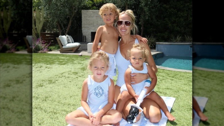 Brittany Mahomes and her three children wear coordinating swimwear