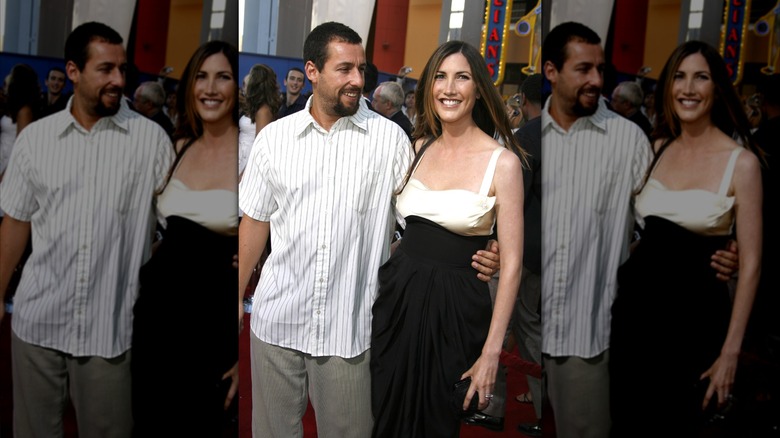 Adam Sandler smiles at wife Jackie Sandler